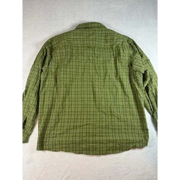 Mens Woolrich Long Sleeve Button Front Shirt Size XL Plaid Hiking KLEP Vented - Picture 7 of 9